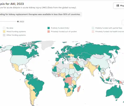 choropleth map showing kidney disease data